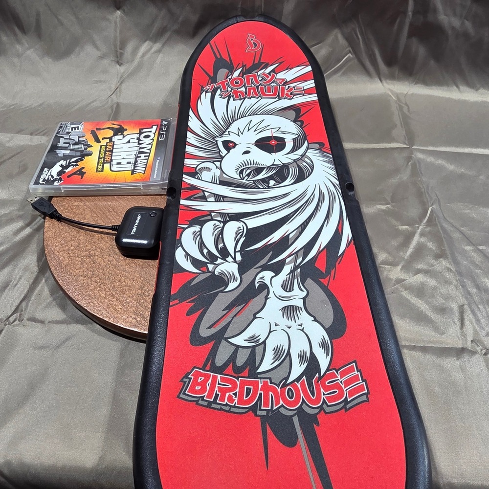 Tony Hawk Shred PS3 Bundle Wireless Skateboard Controller Dongle Birdhouse Game